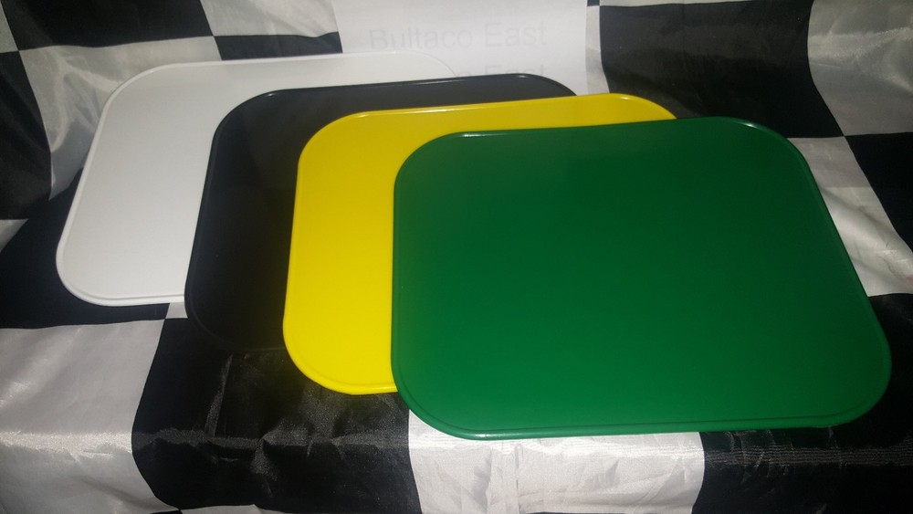 ATV RACING 7x10 WHITE PLASTIC NUMBER PLATES, 3 PACK,