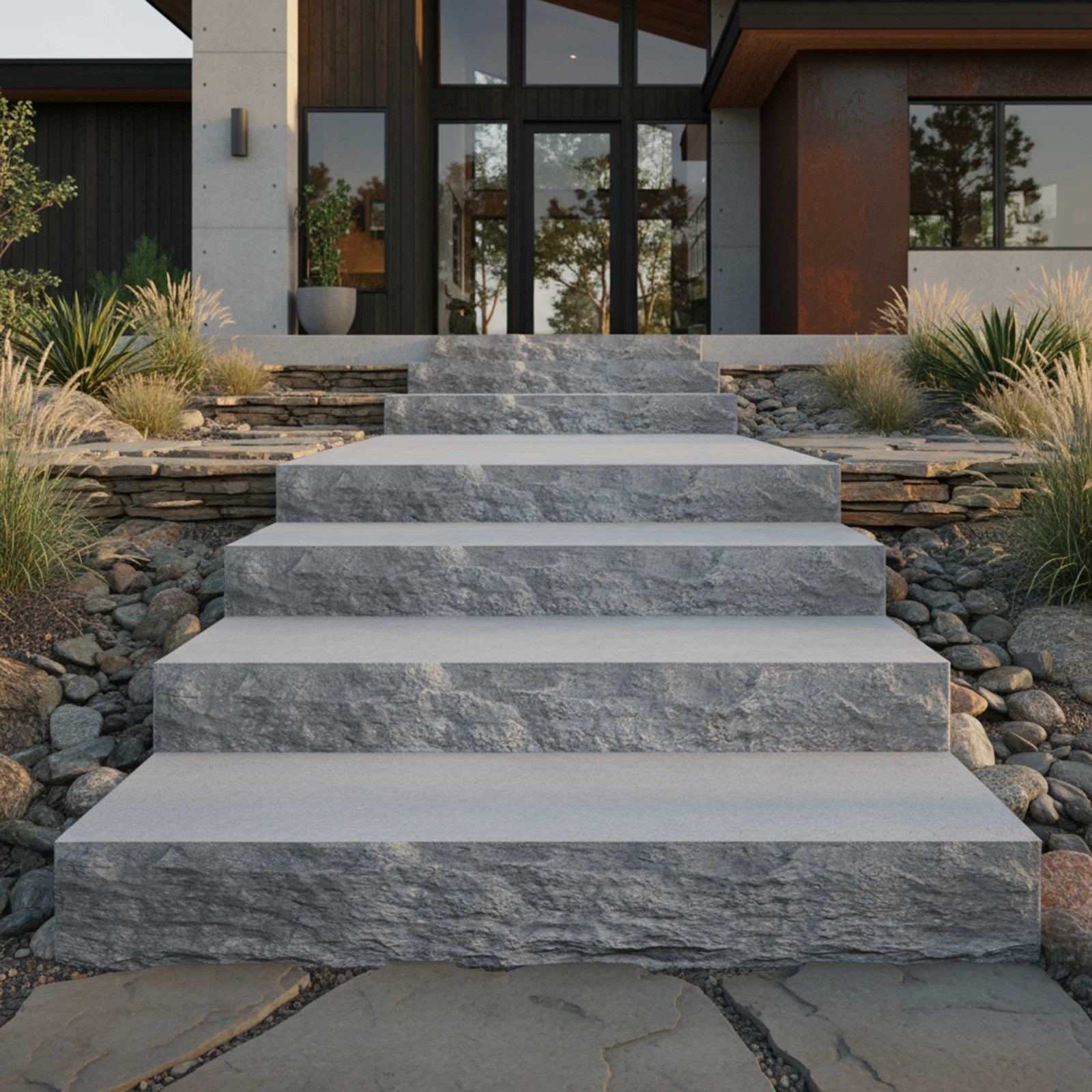 Chiseled Edge Concrete Step Form Liner, 8’L x 8”W x 1.5”D