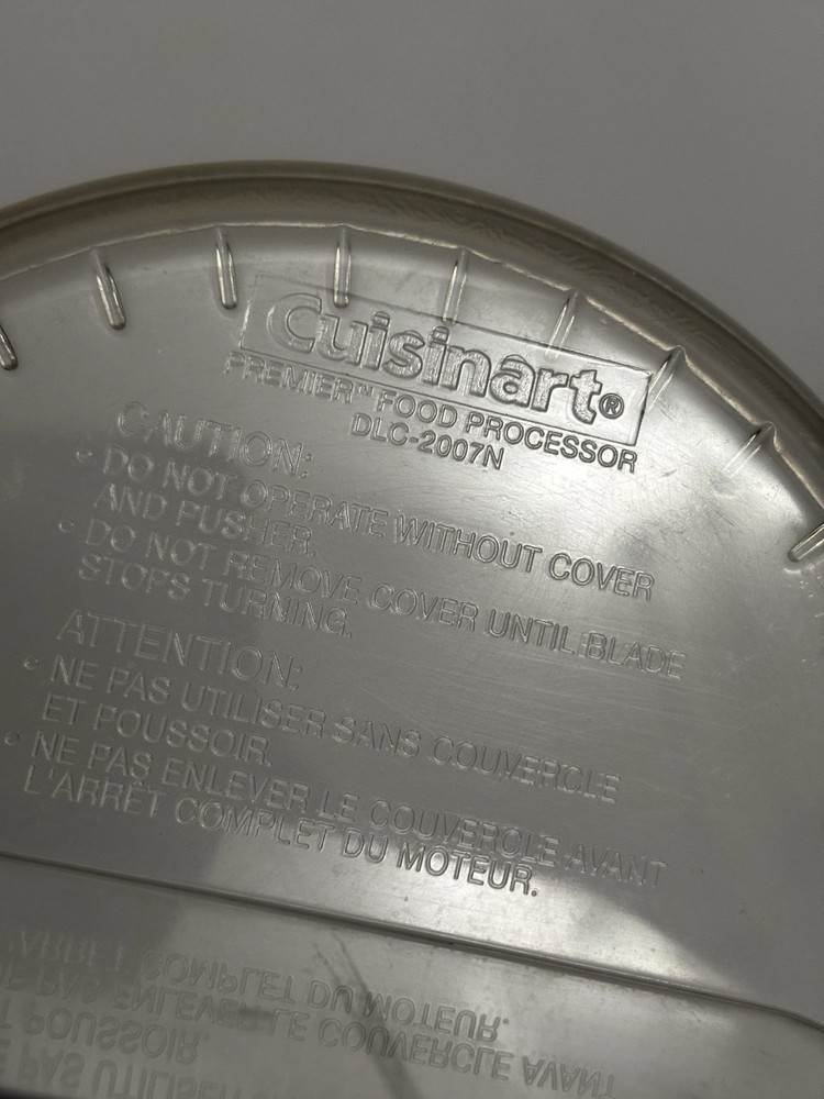 Cuisinart Prep 7 Food Processor DLC-2007 DLC-2007N Work Bowl Lid Only
