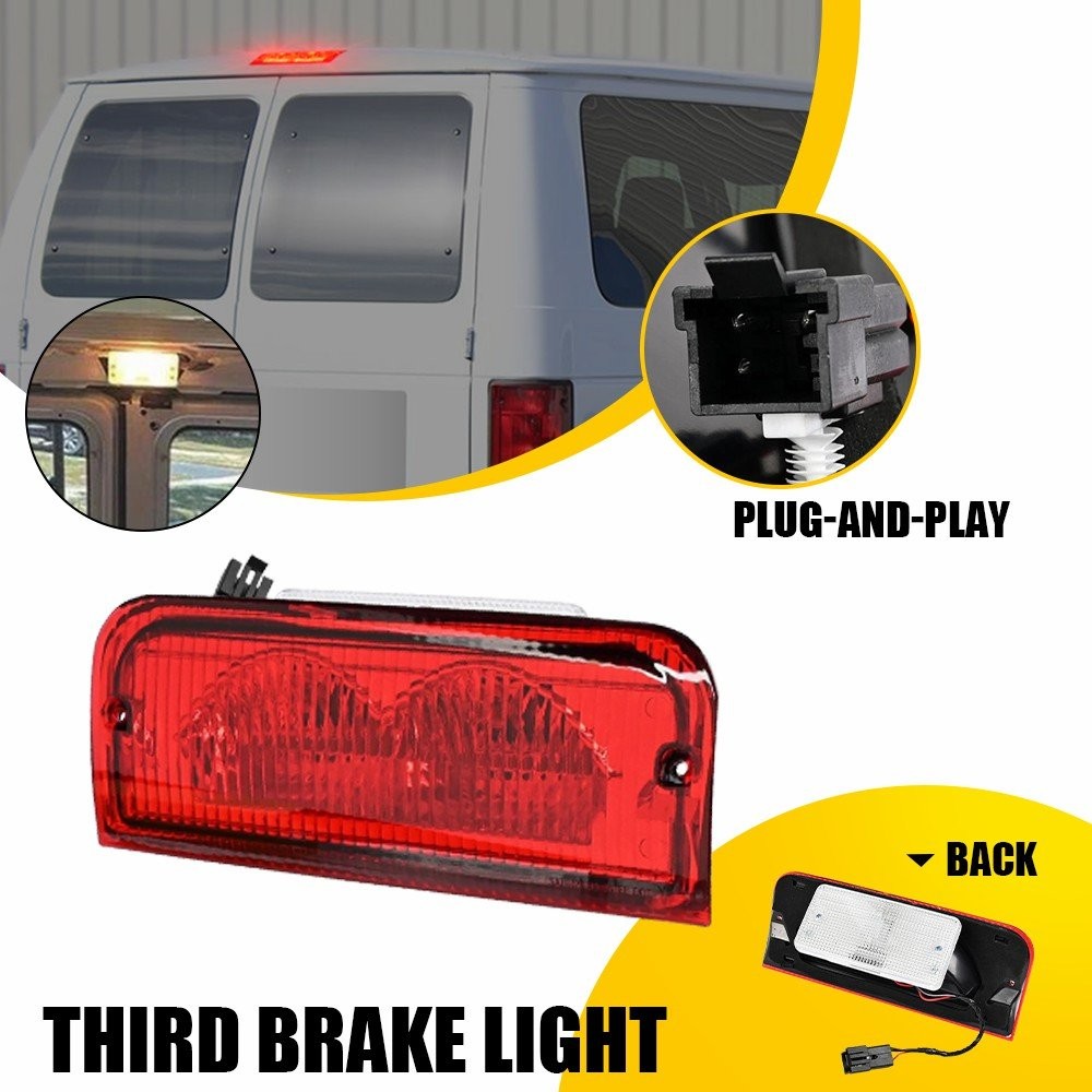 Roof Center Mount Third Stop Brake Light Fits Ford E-150 E-250 E-350 E-450 EAA