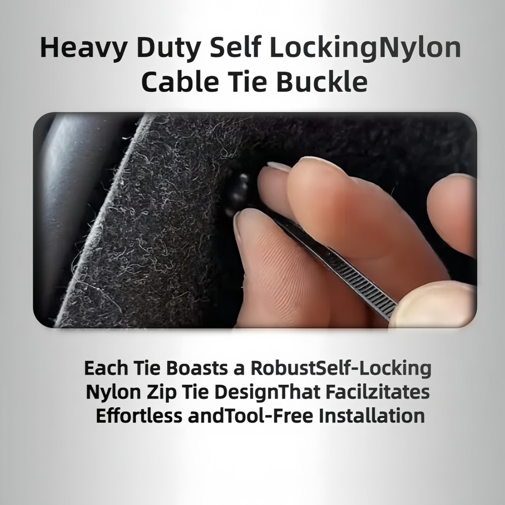 150PCS Nylon Universal Cable Tie Buckle, Heavy 150pcsblack Simple Packaging