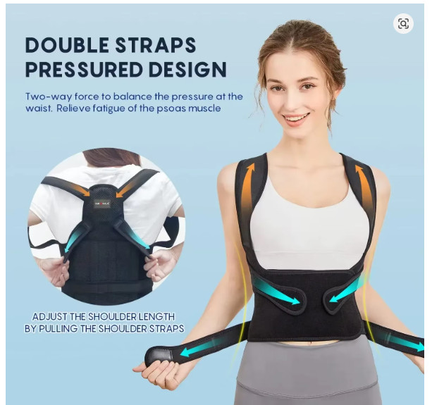 Back Brace Posture Corrector Women Men Shoulder Straightener Adjustable Support