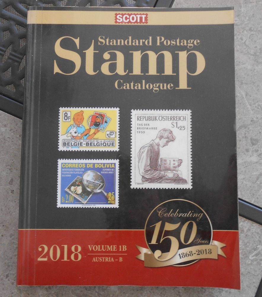 2018 Scott Postage Stamp Catalogue. Volume 1B AU - B   Ex Library   #02 SCOTTv1b