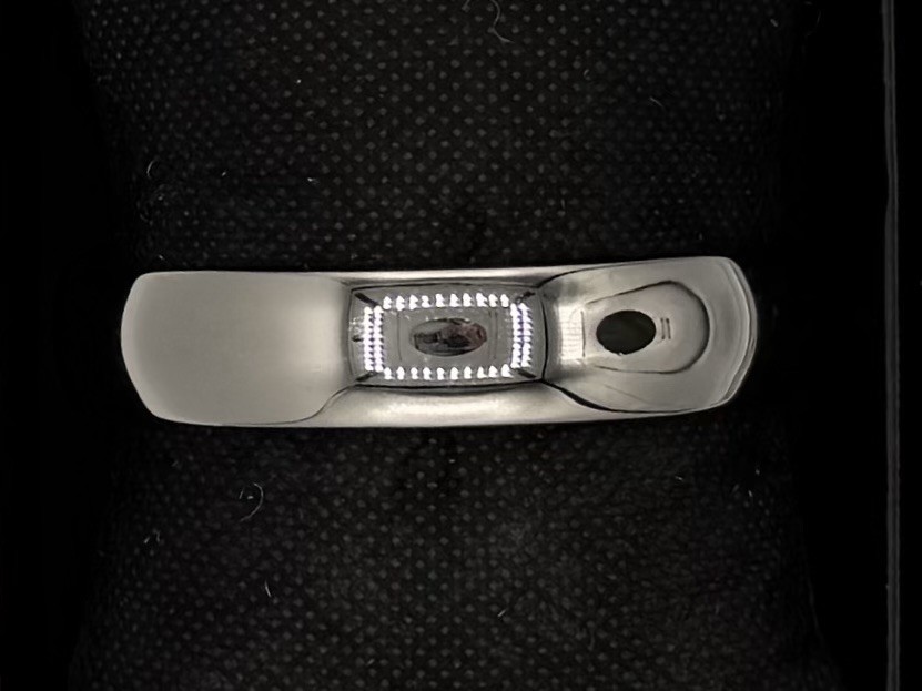 Monet Silver Tone Bangle Bracelet w/ Rectangular Crystal Accent Modern Design