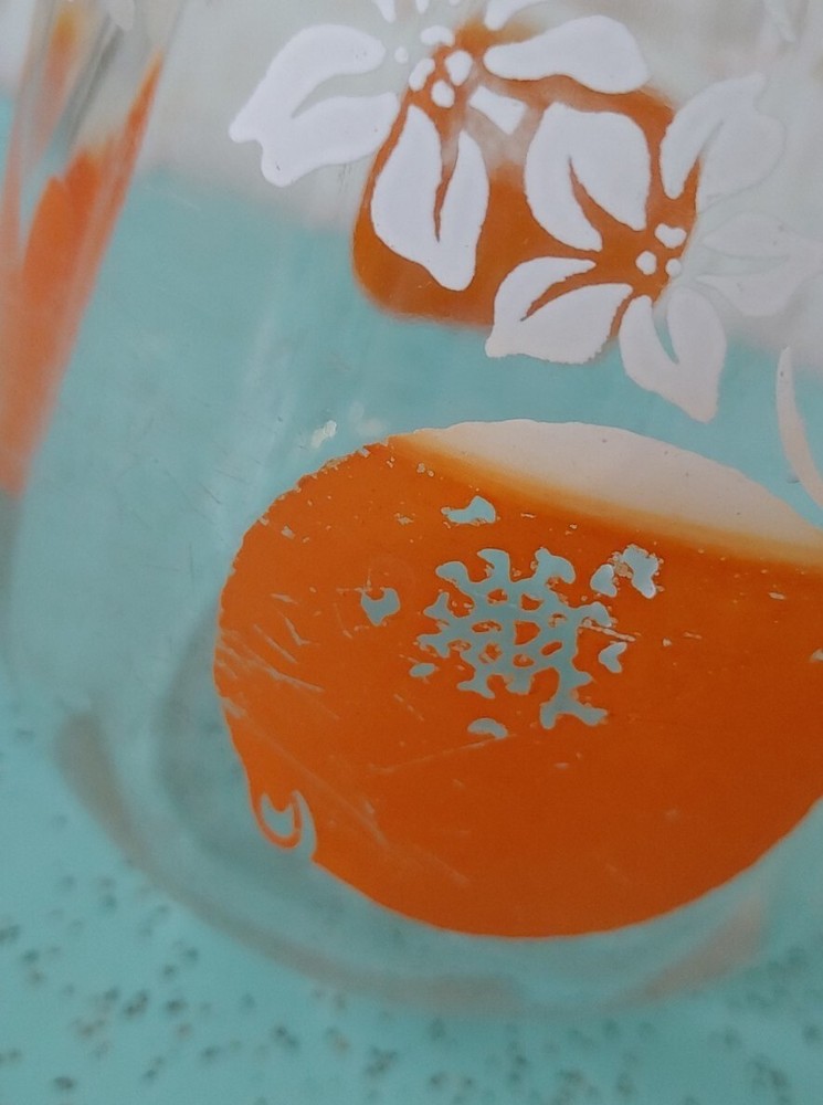 Vintage Small Glass Orange Juice Pitcher