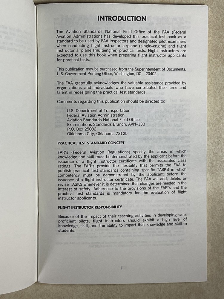 Cessna Pilot Safety-Commercial Pilot Flight Instructor Practical Test Standards