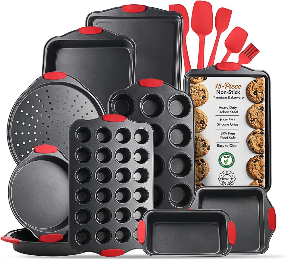 Baking Pan Set 39 Piece Premium Baking Set Nonstick Bakeware Sets BPA Free
