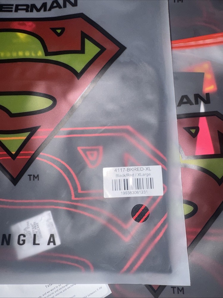 YOUNGLA 4117 SUPERMAN COMPRESSION TEES BLACK/RED SUPERBOY XL IN HAND💯Authentic