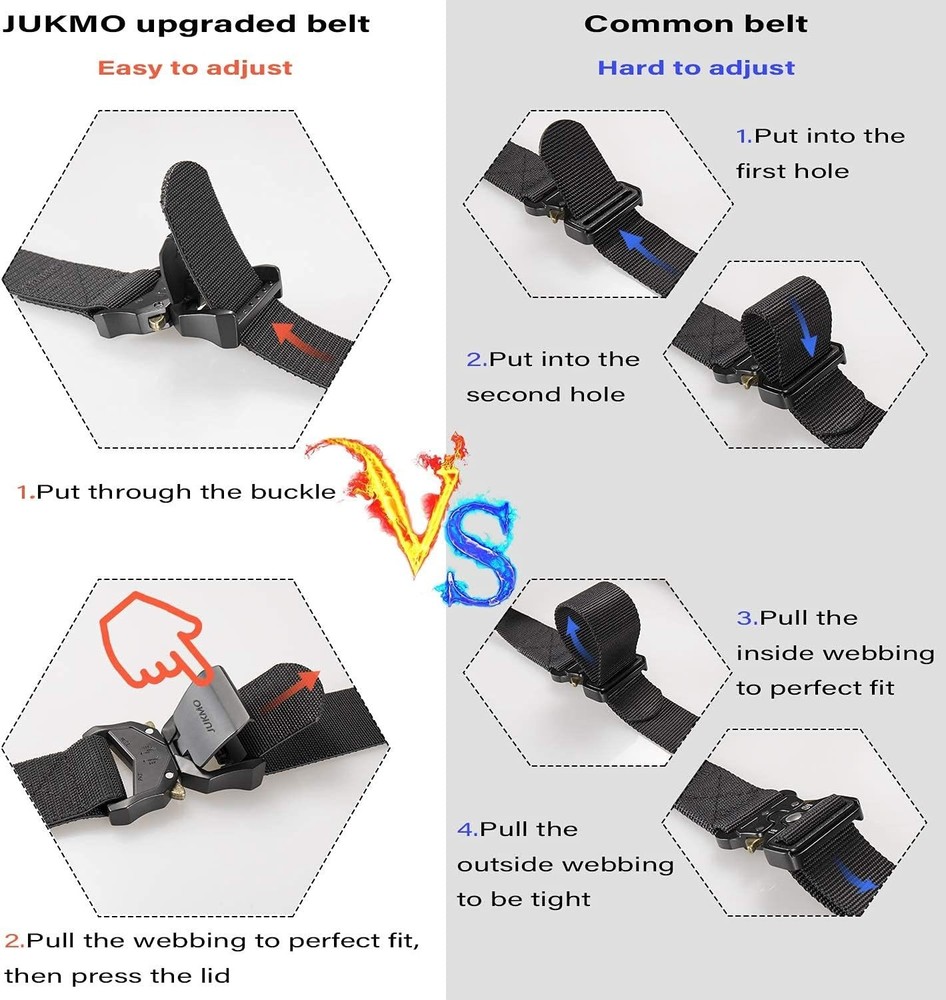1.5" Tactical Web Belt for Men - Comfortable and Sturdy with Quick Release