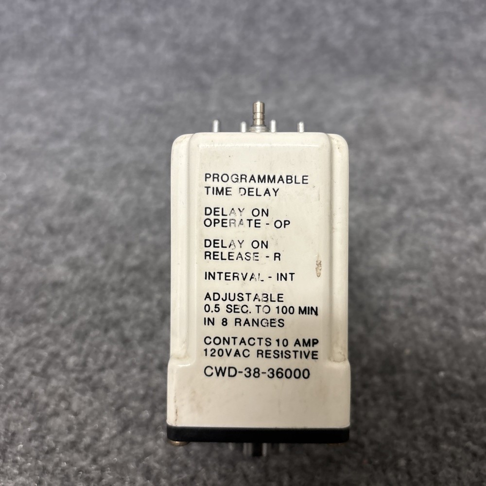 Potter & Brumfield CWD-38-36000 24VDC Programmable Time Delay *Missing Knob*
