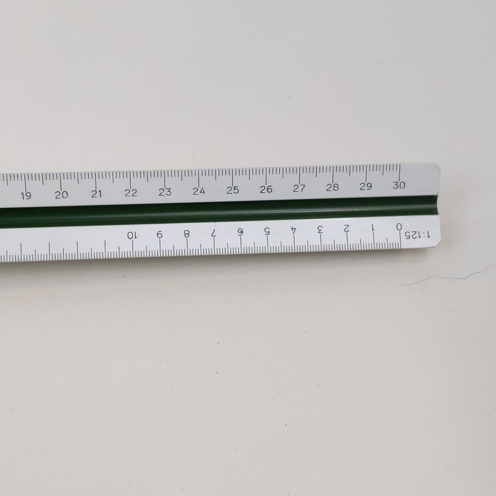 Fullerton 3725 Triangular Scale Ruler Made in Germany Architect Drafting
