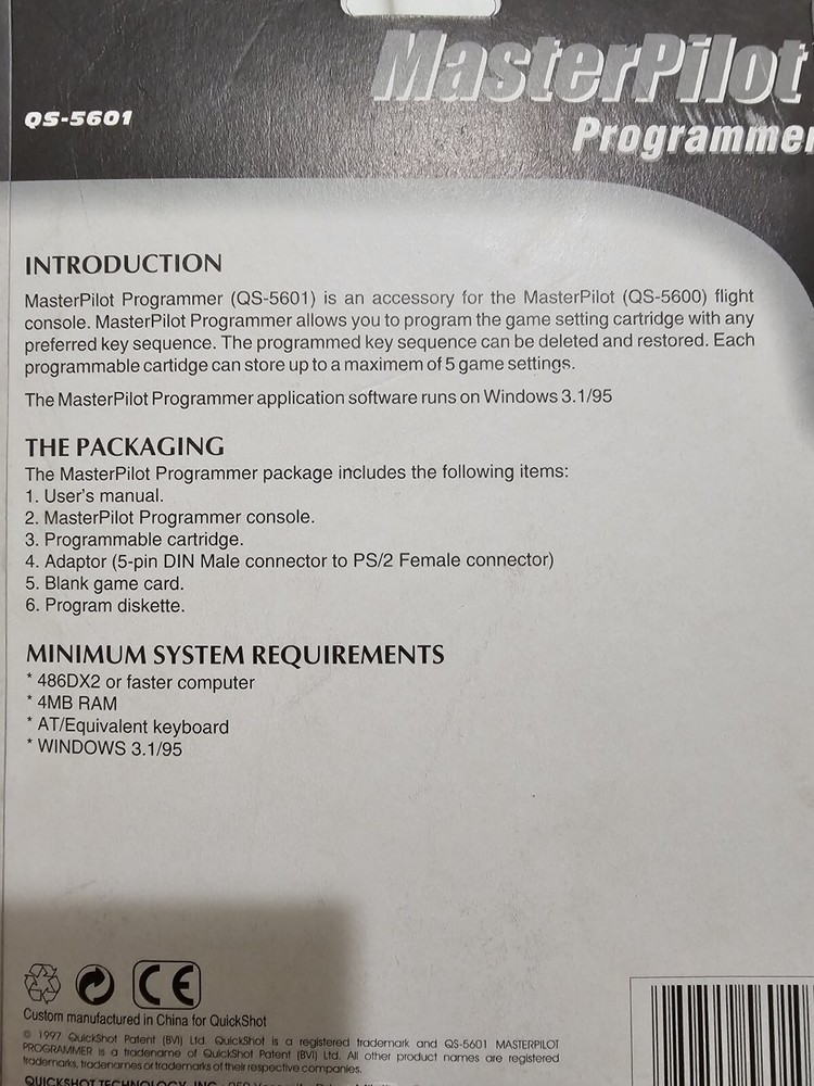 Quickshot MasterPilot Programmer (Never Opened)