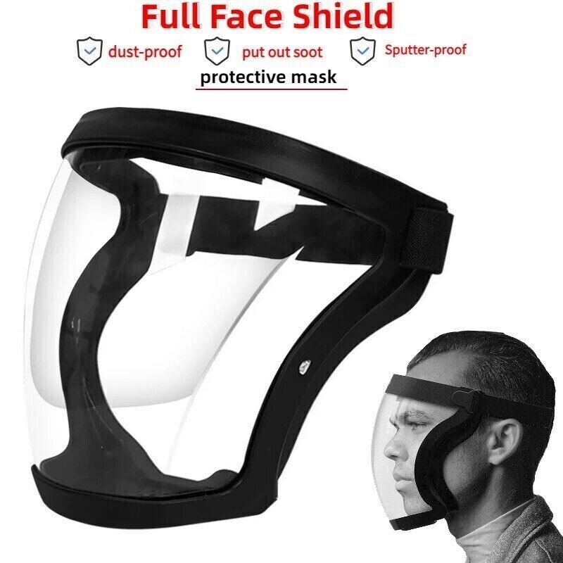 Full Face Super Protective Mask Anti-Fog Shield Safety Transparent Head Cover US