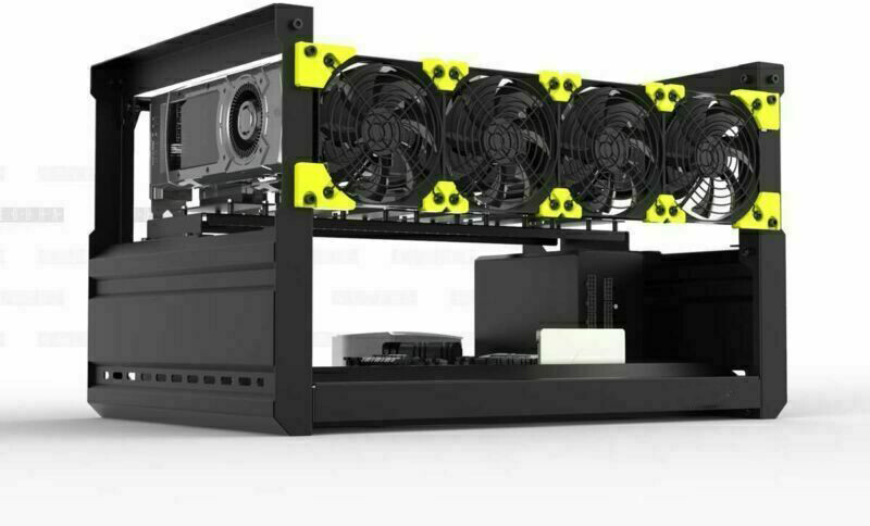 Veddha T3 6-GPU Mining Case Aluminum Mining Rig Open Air Frame Case