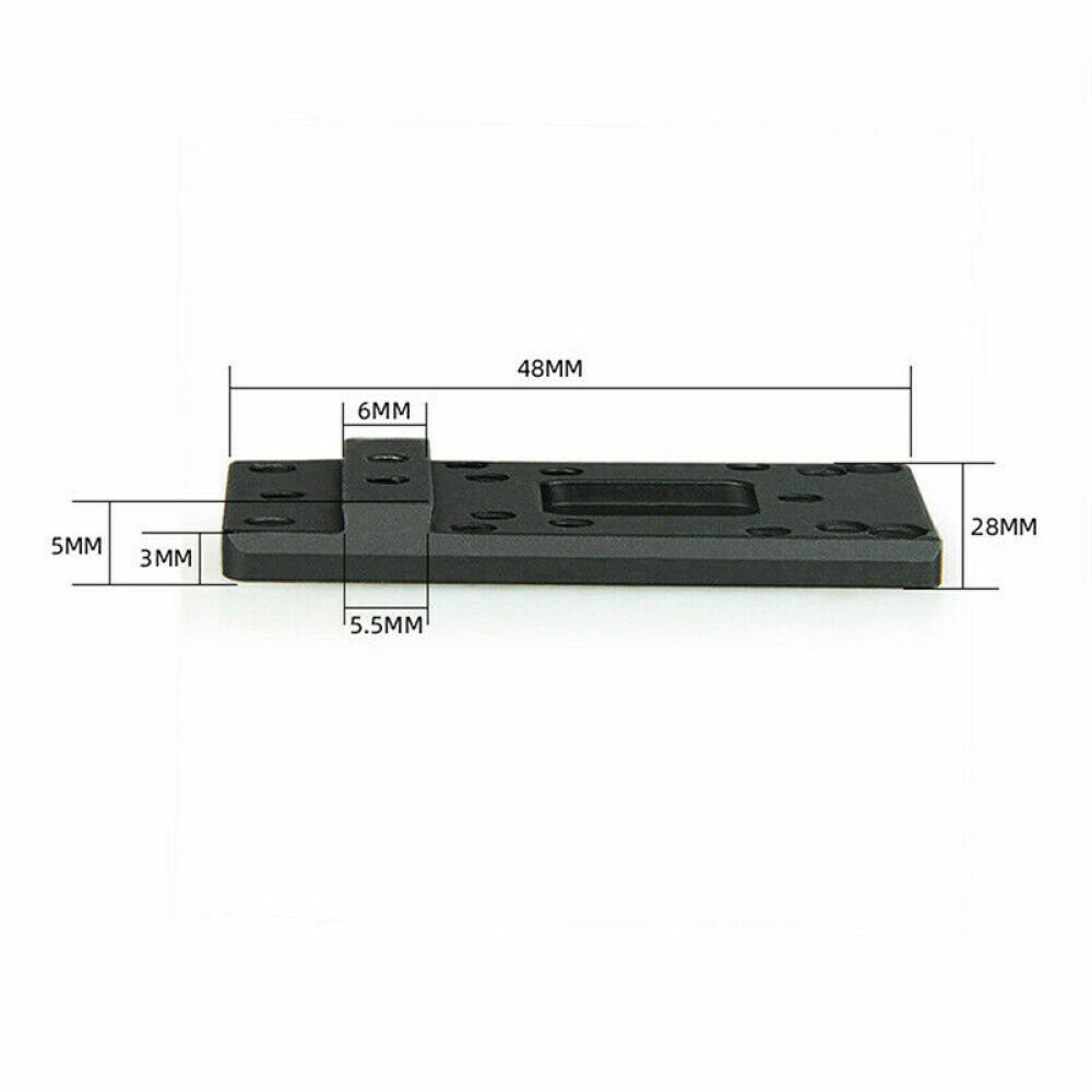 For Glock Universal Optic Mount Red Dot Sight Pistol Rear Sight Plate Base Mount
