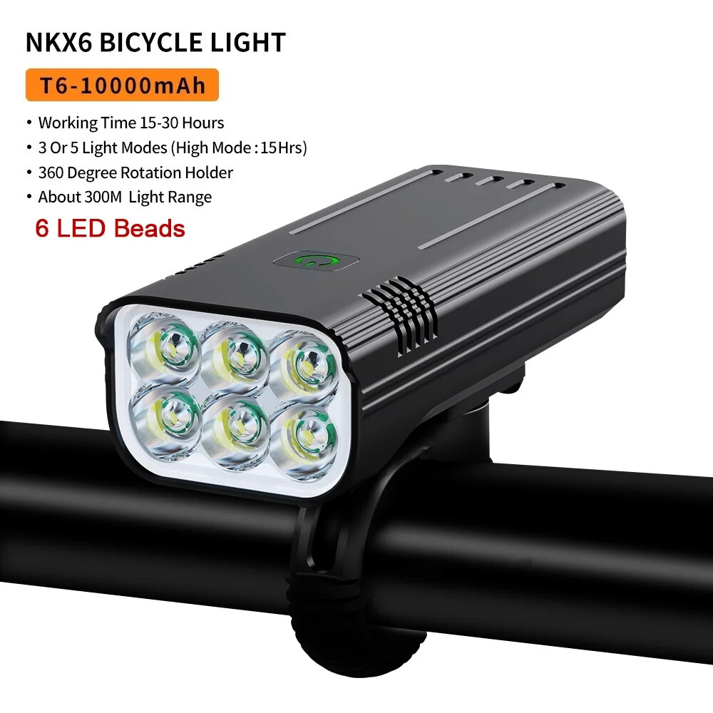 Bike Light Rainproof USB Rechargeable LED Bicycle Light Super Bright Flashlight