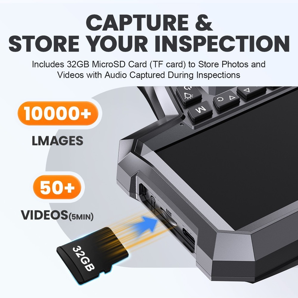 3.9mm Industrial Endoscope Camera Articulating Borescope 6 LED Lights Adjustable