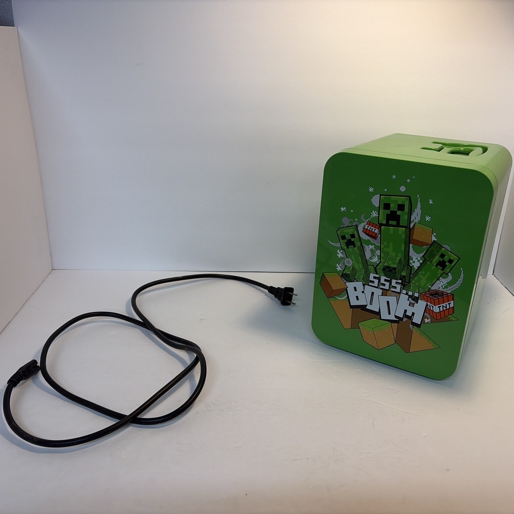 Minecraft Creeper Mini Fridge Portable Tabletop Electric Cooler