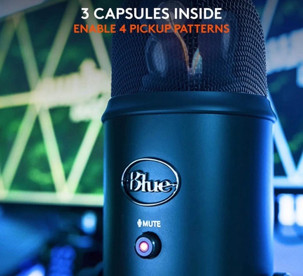 Logitech Creators Blue Yeti USB Microphone for Gaming Streaming Studio Quality