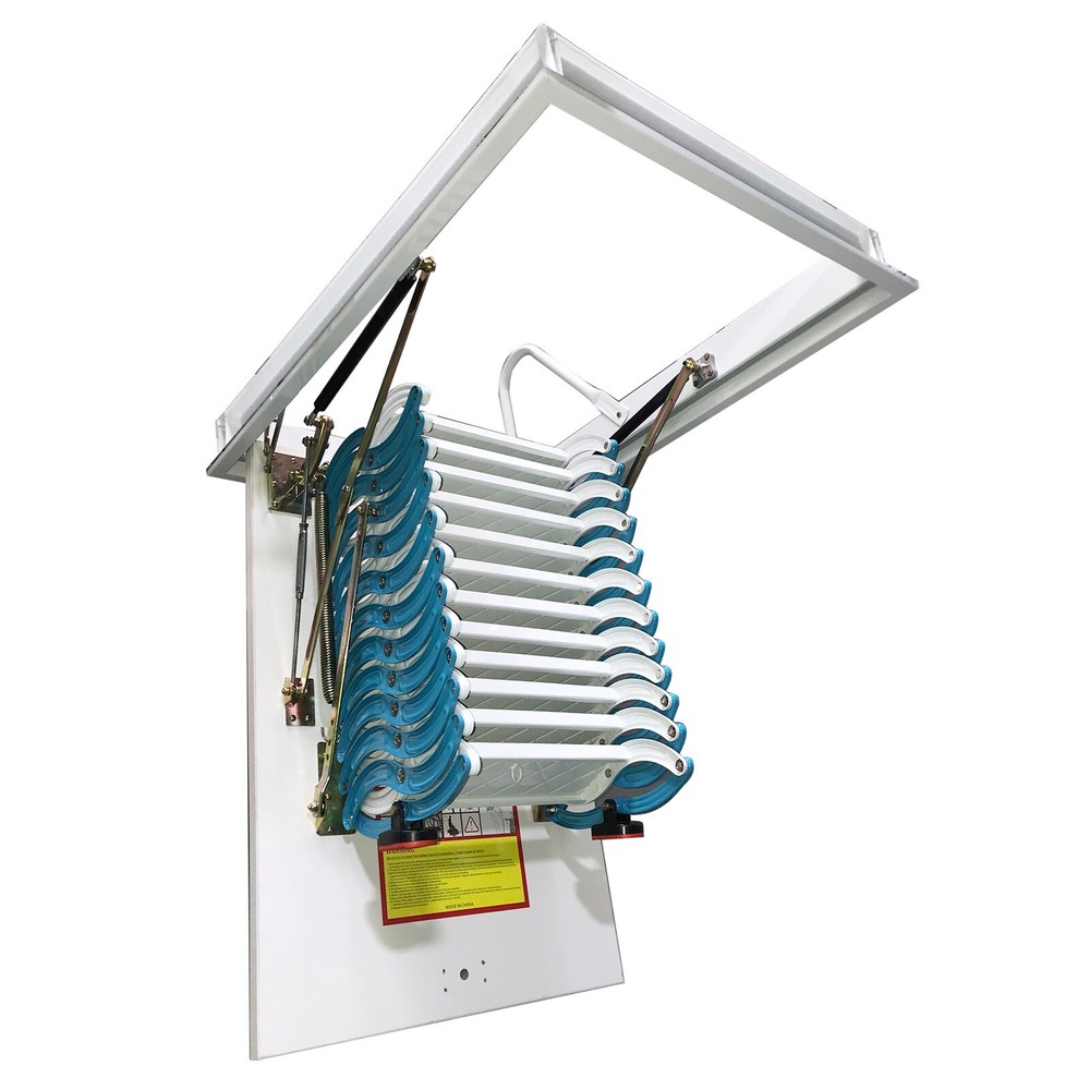 9.84ft Blue Pull Down Attic Ceiling Ladder Folding Loft Stairs 27.56''x 39.37''