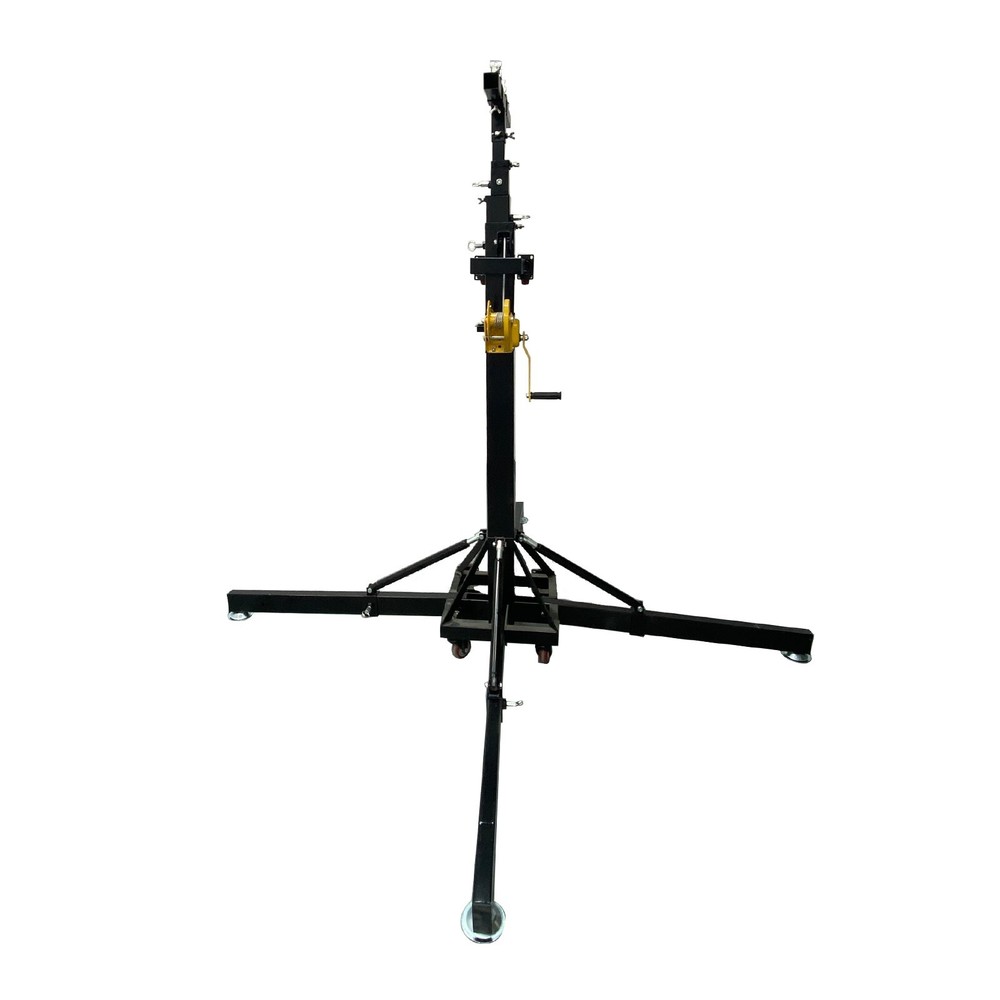 2Pcs 19Ft Stage Lighting Lifting Adjustable Height Iron Crank Stand w/ Outrigger