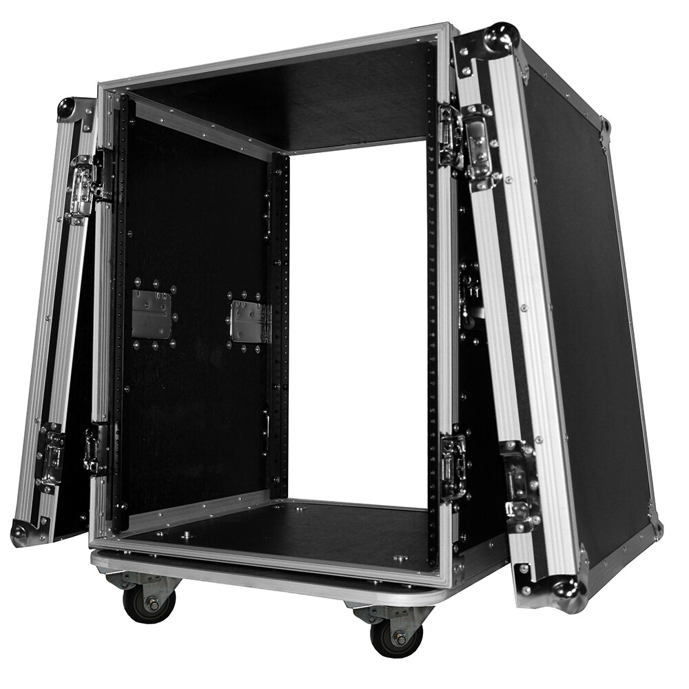 Pro X T-14RSS 14U Space DJ Flight Rack Case With 4" Wheels/Casters