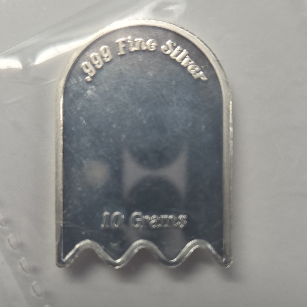 10 Gram .999 Fine Silver Pac Man Ghost Collectable