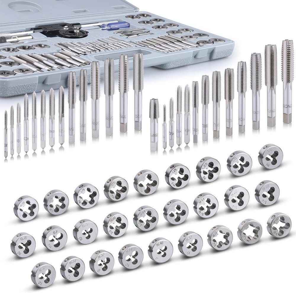 60-Pc Master Tap and Die Set - Include SAE Inch Si
