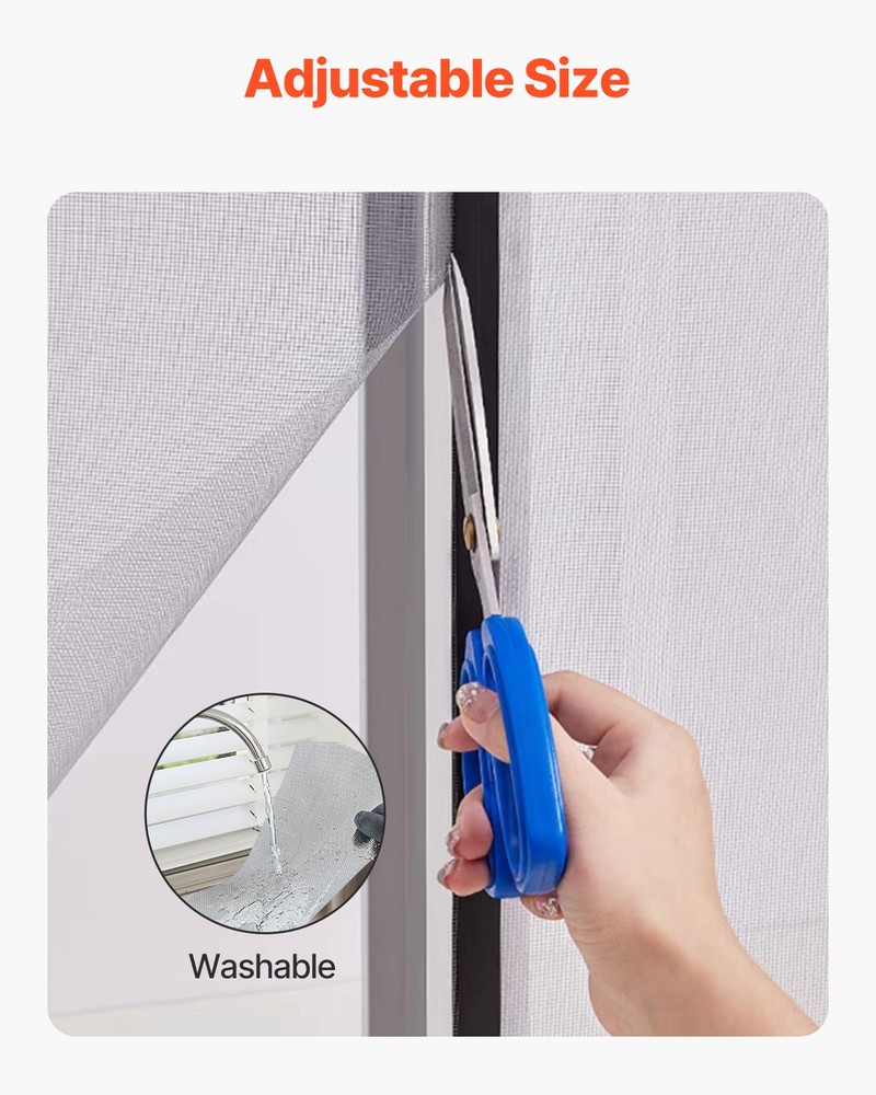 VEVOR Window Screen Replacement 100 ft × 48 in Window Screen Mesh DIY Adjustable