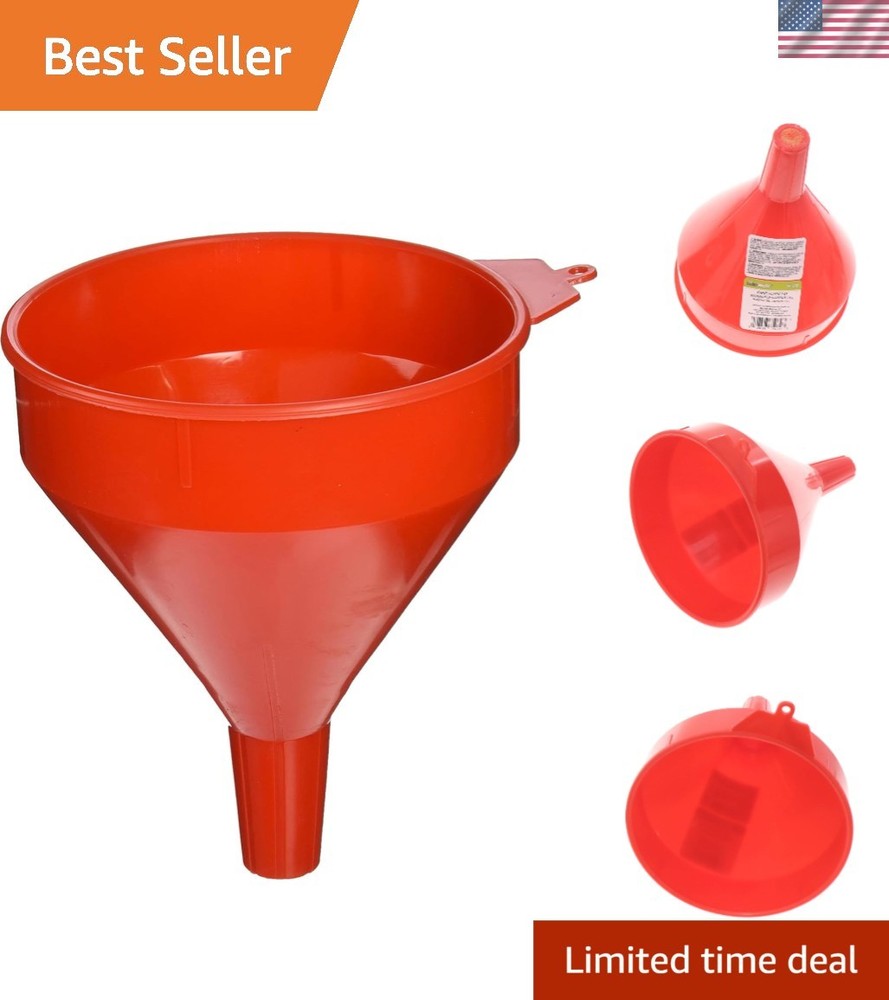 All-Purpose 2 Quart Plastic Funnel with Straining Screen for Precision Pouring