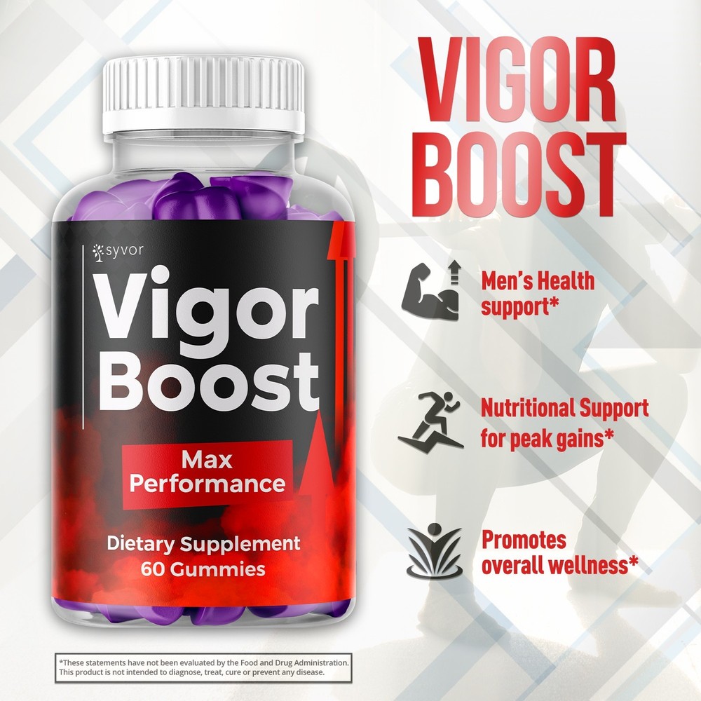 (1 Pack) Vigor Boost Gummys Advanced Male Support Formula VigorBoost 60 Gummies