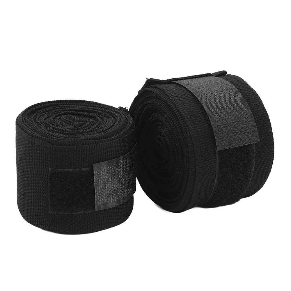 2pcs Boxing Handwraps 5m Quick Drying Hook Loop Black