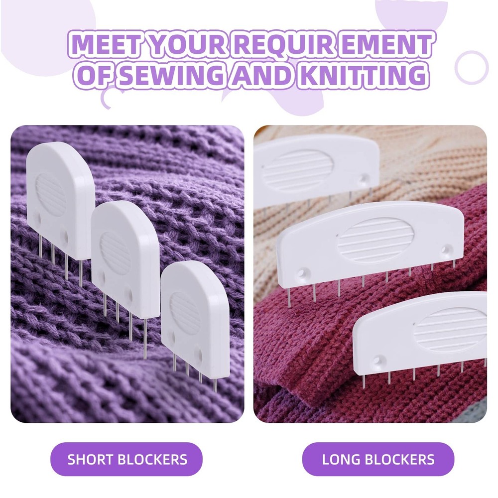 20Pcs Knit Blockers & Pins Kit, Knit Blocking Combs for Blocking Knitting, Cr...