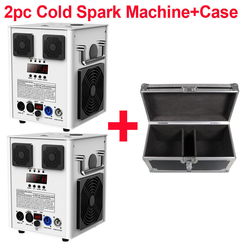 4XCold Spark Machine 700W Stage Effect DMX Firework DJ Event Bar Wedding&Case