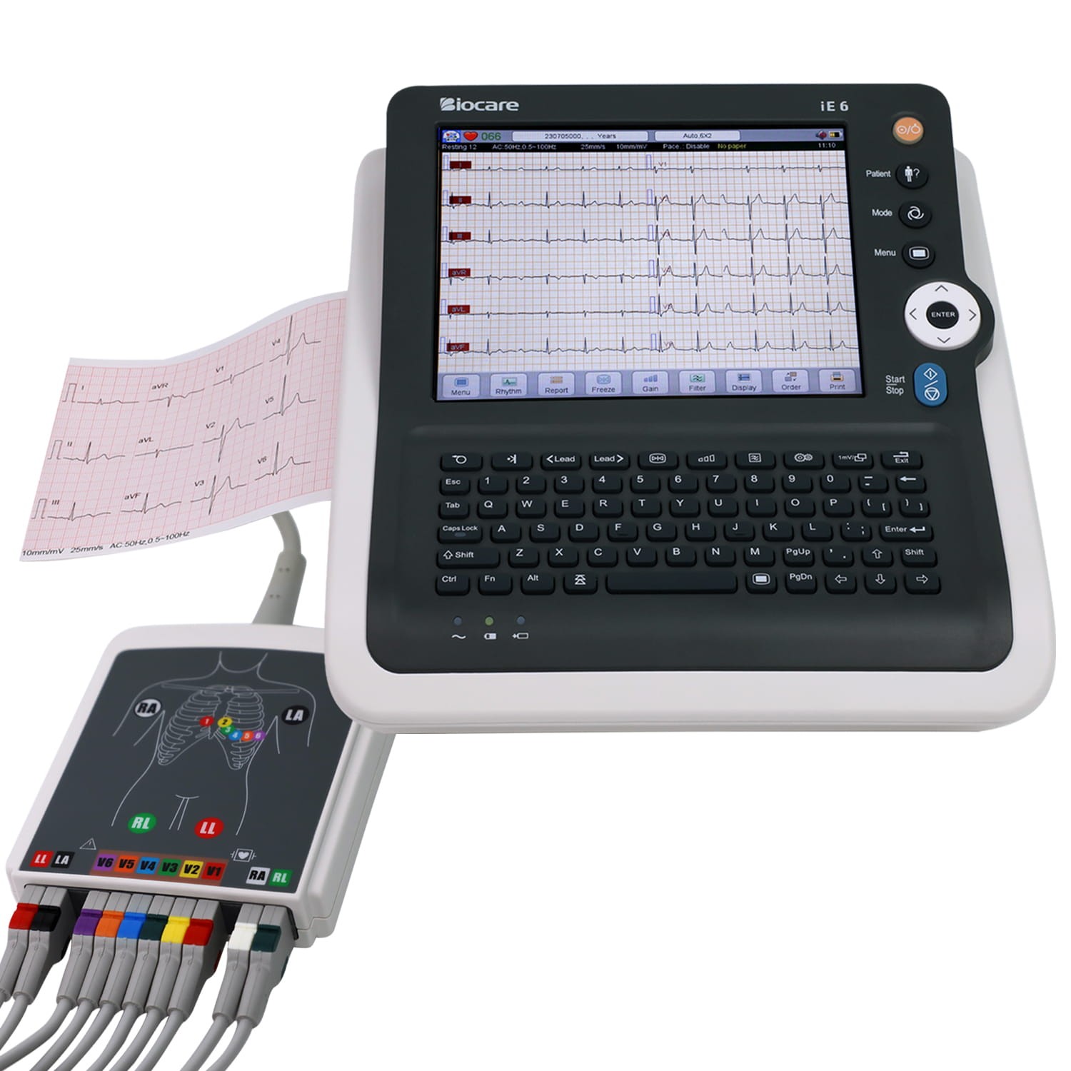 12 lead 6 channel ECG Machine with Interpretation and S-T segment Diagnosis New