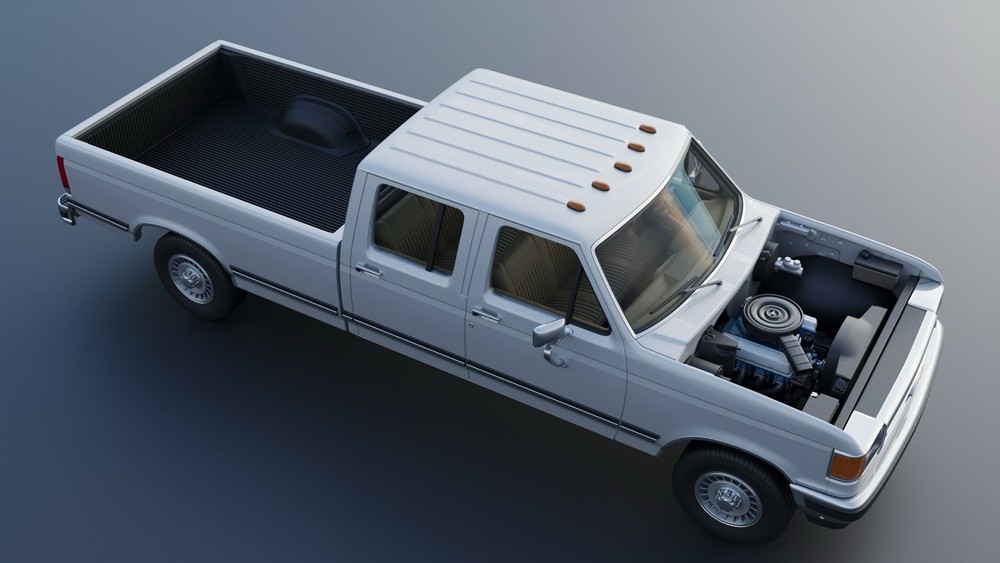 3d Printed 1/25 1987 F-350 Crewcab Model Kit