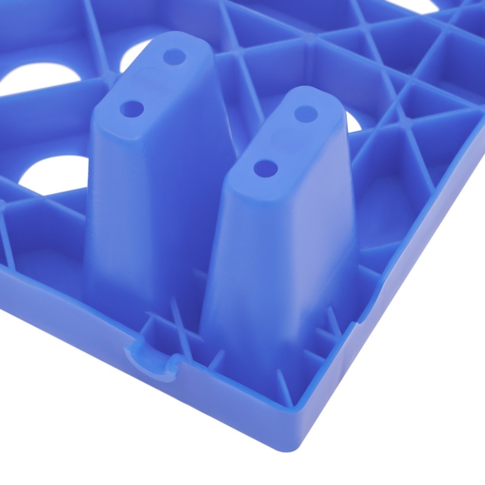 6-Pack Plastic Pallets 20x12x4in, 330lb Capacity Moisture Proof Stackable Pads