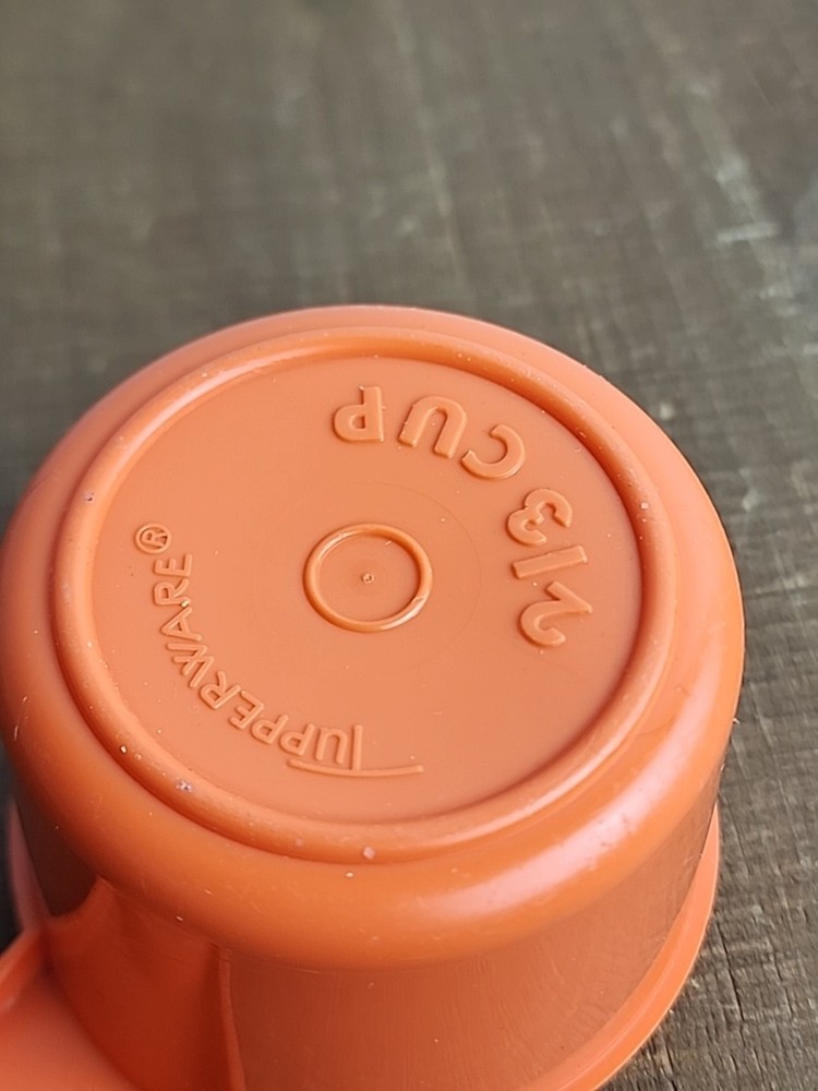Vintage Tupperware Replacement Measuring 2/3 Cup - Orange