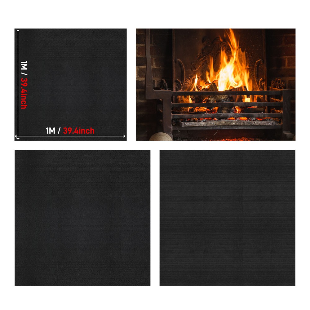 Fire Resistant Fireplace Rug Rectangular Pad Fireproof Rugs US