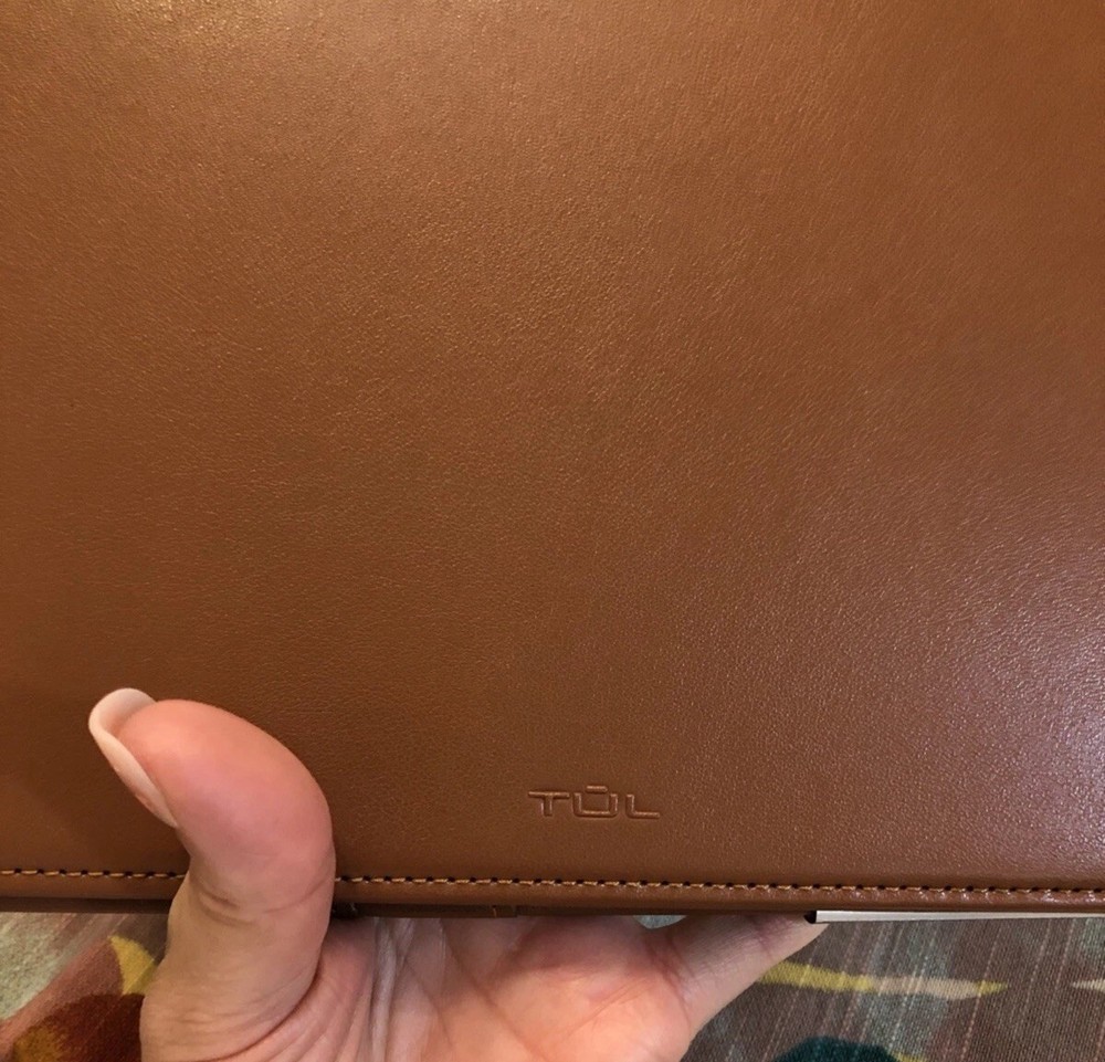 TUL Custom Note-Taking System Discbound Leather Notebook, Letter Size, Brown