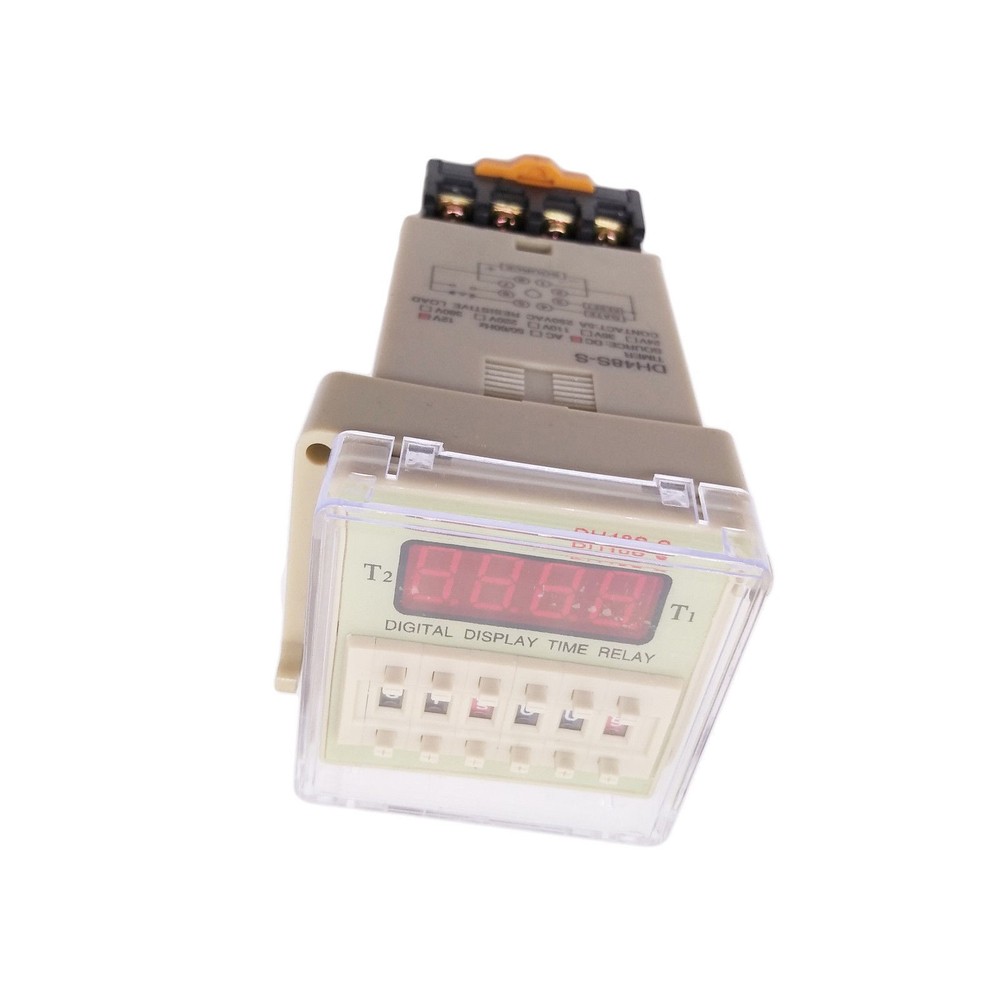 DC 12V Digital Precision Programmable Time Delay Relay DH48S-S & Base