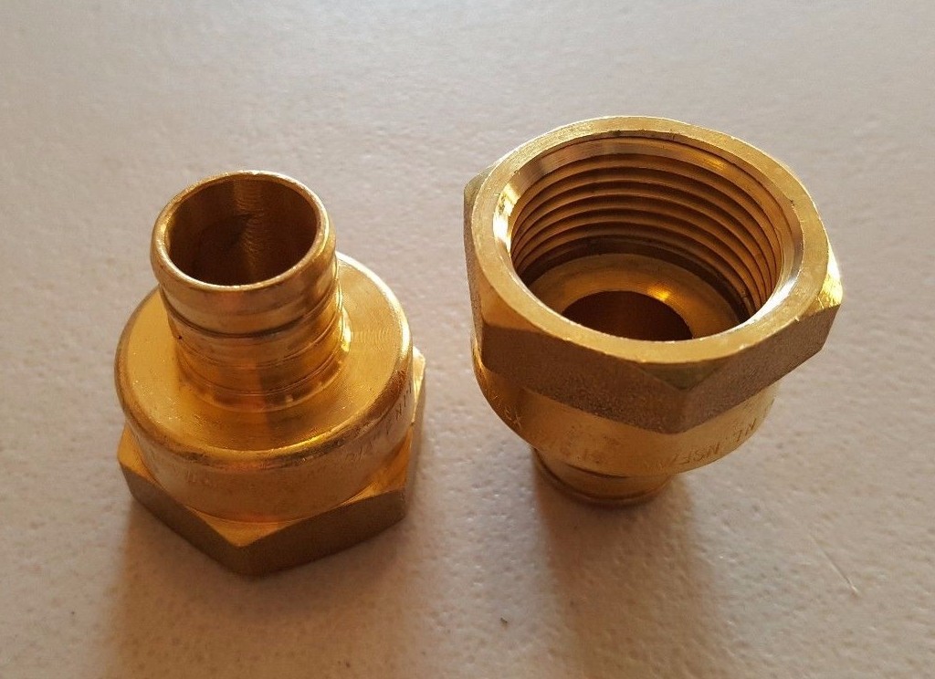 100 PCS 3/4" PEX X 3/4" FEMALE THREADED ADAPTER BRASS CRIMP FITTING (LEAD FREE )