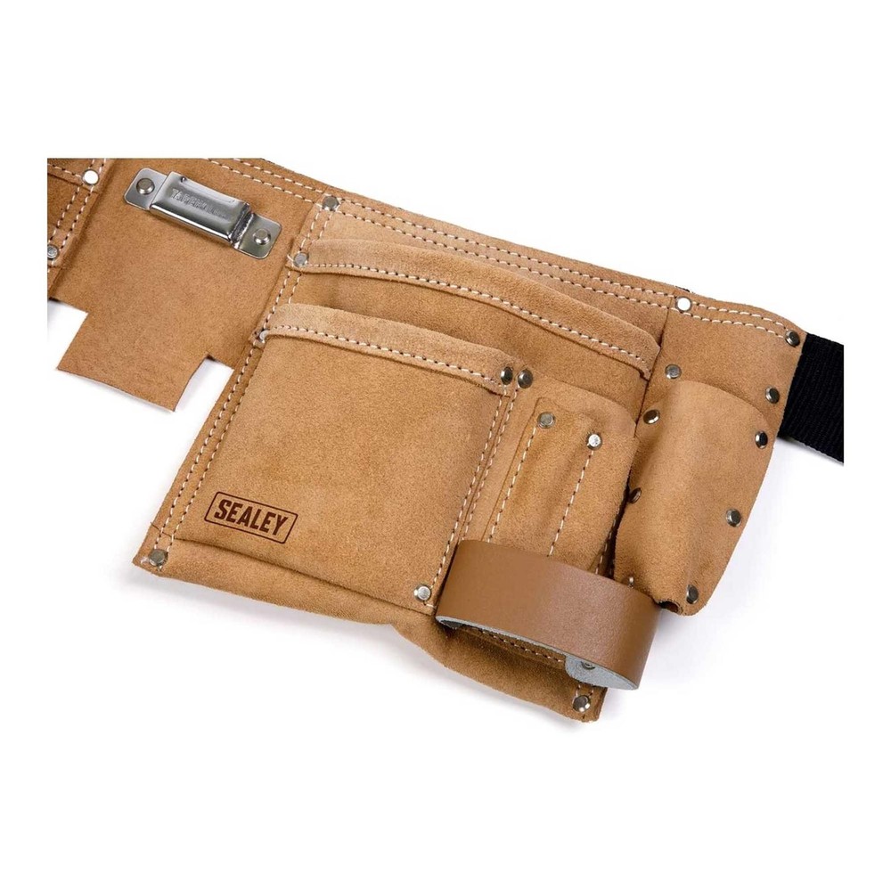 Sealey Tool Belt Double Pouch Leather Storage Workshop