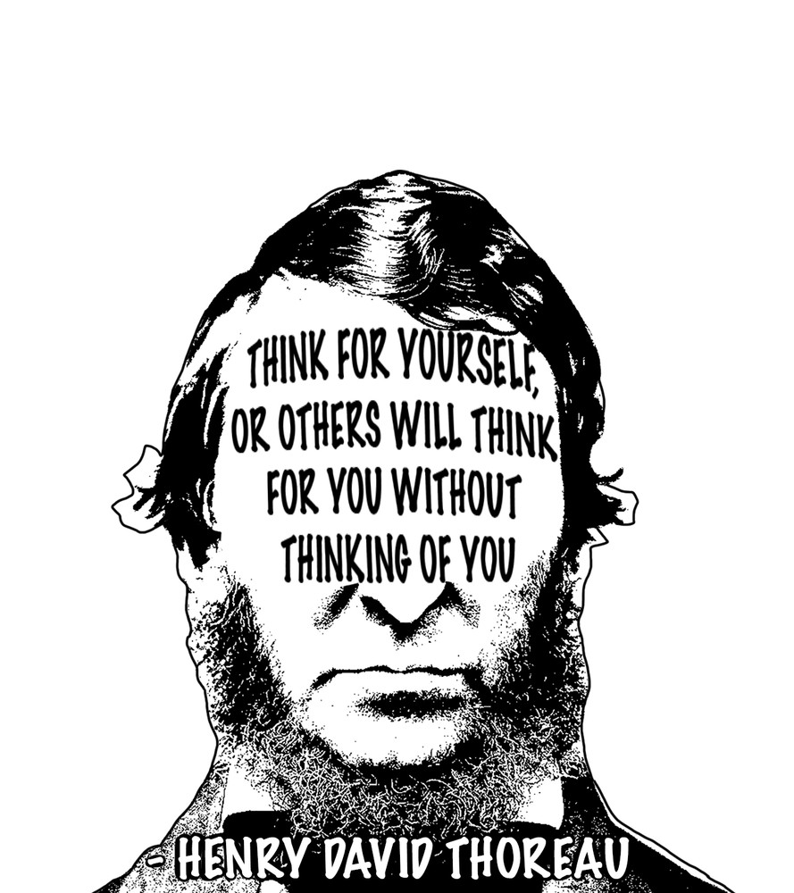 Henry David Thoreau Quote Stickers