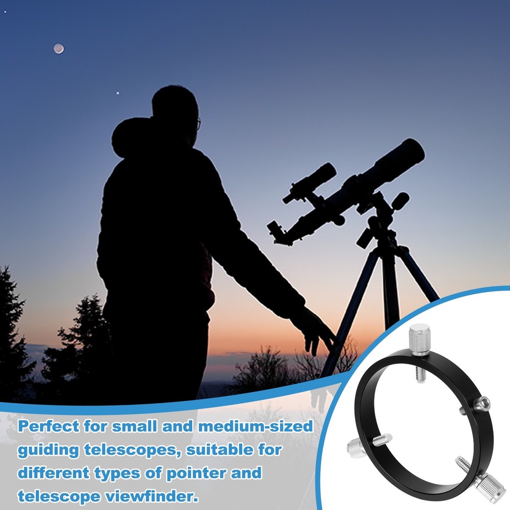 80mmD Adjustable Guiding Scope Rings, Metal Guide Scope Rings, Black