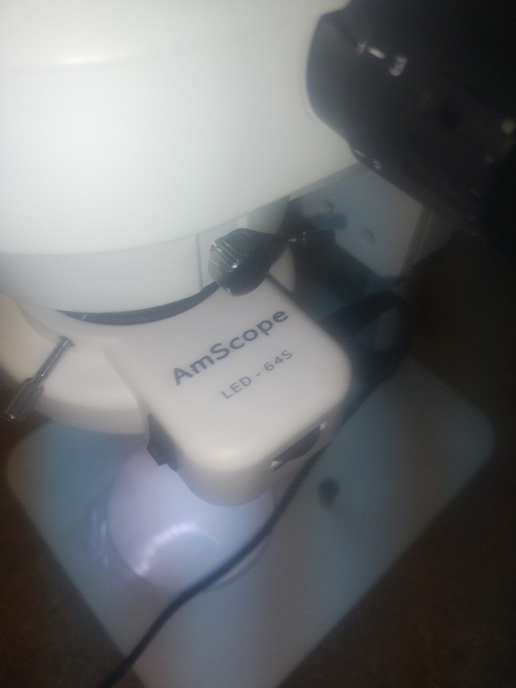 Amscope Microscope. With 10 X 20 Oculars. LED Ring light.