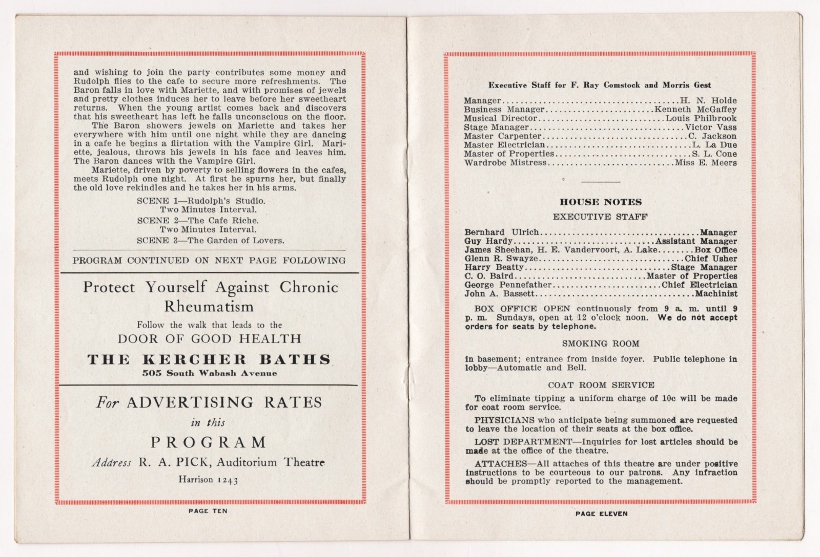 Artists' Model and Actress EVELYN NESBIT THAW ("Ragtime") 1913 Chicago Program