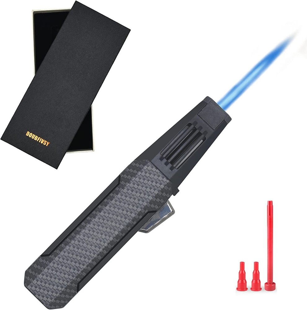 Butane Torch Lighter, Refillable Kitchen Cooking Torch with Safety Lock, Wind...