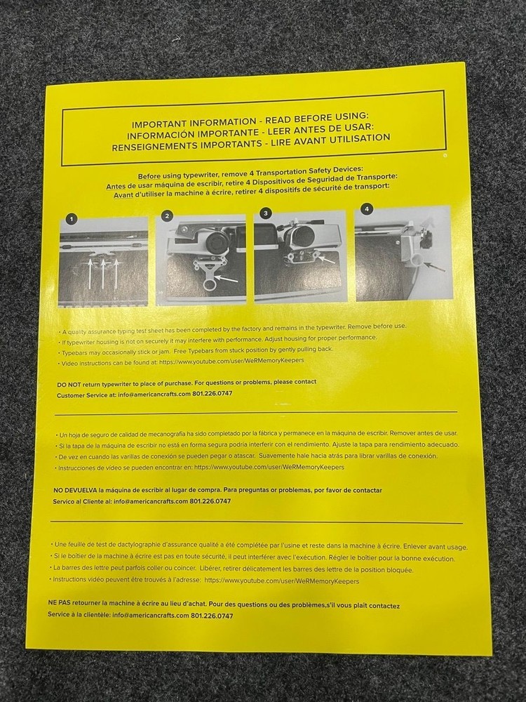 WE R MEMORY Keepers Typecast Typewriter White