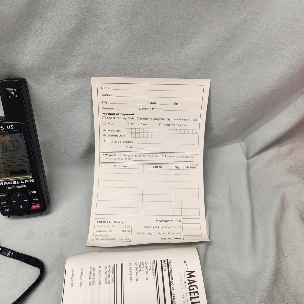 Magellan GPS 315 Handheld GPS Portable Receiver Complete TESTED!